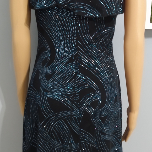 Vintage spaghetti strap sequin sheer lined dress - Picture 4 of 6